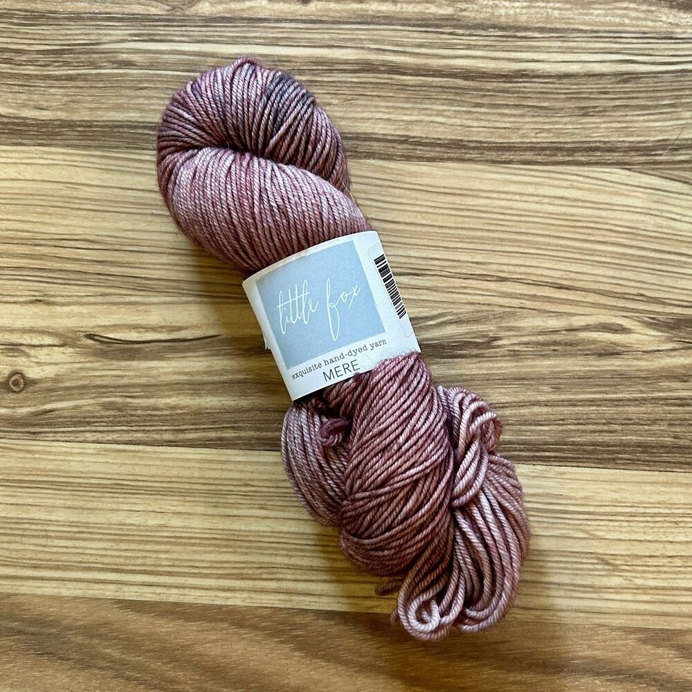 Little Fox Superwash Merino Yarn Mere Purple Sugared Violets - 200 yards 115g